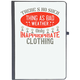                       UDNAG Ruled Notebook Diary 'Golf | Theres no such thing as bad weather, only inappropriate clothing', [A5 80Pages 80GSM]                                              