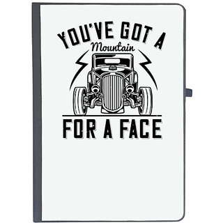                       UDNAG Ruled Notebook Diary 'Hot Rod Car | 0 You've got a mountain for a face', [A5 80Pages 80GSM]                                              