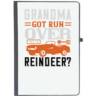                       UDNAG Ruled Notebook Diary 'Hot Rod Car | Grandma Got Run Over by a Reindeer', [A5 80Pages 80GSM]                                              