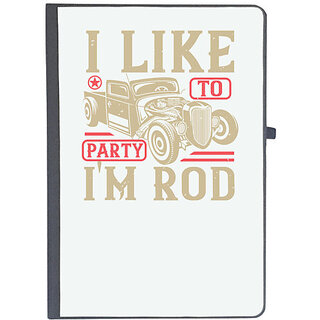                       UDNAG Ruled Notebook Diary 'Hot Rod Car | I like to party I'm Rod', [A5 80Pages 80GSM]                                              
