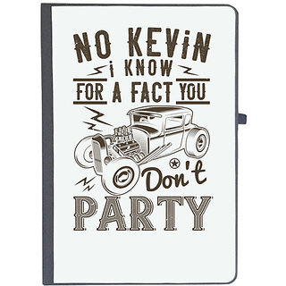                       UDNAG Ruled Notebook Diary 'Hot Rod Car | No Kevin, I know for a fact you don't party', [A5 80Pages 80GSM]                                              