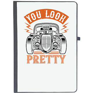                       UDNAG Ruled Notebook Diary 'Hot Rod Car | YOU LOOK PRETTY', [A5 80Pages 80GSM]                                              