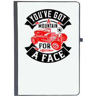                      UDNAG Ruled Notebook Diary 'Hot Rod Car | You've got a mountain for a face', [A5 80Pages 80GSM]                                              
