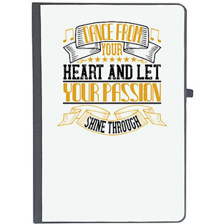                       UDNAG Ruled Notebook Diary 'Dancing | Dance from your heart and let your passion shine through0', [A5 80Pages 80GSM]                                              