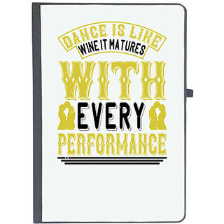                       UDNAG Ruled Notebook Diary 'Dancing | Dance is like wine it matures with every performance', [A5 80Pages 80GSM]                                              