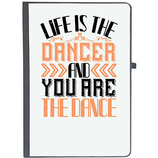                       UDNAG Ruled Notebook Diary 'Dancing | Life is the dancer and you are the dance0', [A5 80Pages 80GSM]                                              