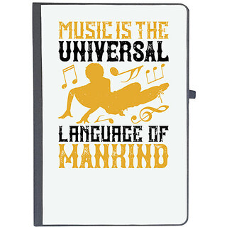                       UDNAG Ruled Notebook Diary 'Dancing | Music is the universal language of mankind', [A5 80Pages 80GSM]                                              
