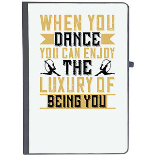                       UDNAG Ruled Notebook Diary 'Dancing | When you dance, you can enjoy the luxury of being you0', [A5 80Pages 80GSM]                                              