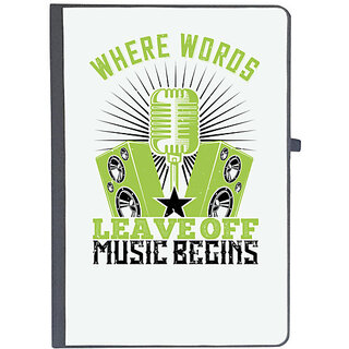                       UDNAG Ruled Notebook Diary 'Dancing | Where words leave off, music begins', [A5 80Pages 80GSM]                                              