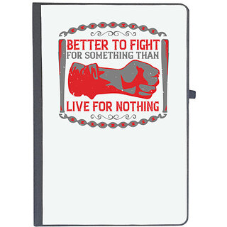                       UDNAG Ruled Notebook Diary 'Independance Day | better to fight for some one than live for nothing', [A5 80Pages 80GSM]                                              