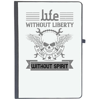                       UDNAG Ruled Notebook Diary 'Independance Day | Life without liberty is like a body without spirit', [A5 80Pages 80GSM]                                              