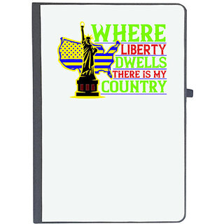                       UDNAG Ruled Notebook Diary 'Independance Day | Where liberty dwells, there is my country', [A5 80Pages 80GSM]                                              
