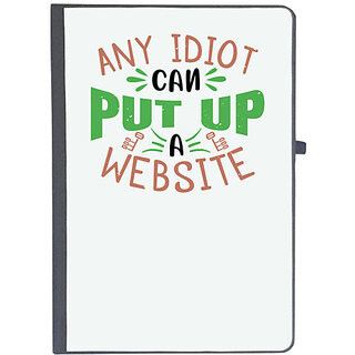                       UDNAG Ruled Notebook Diary 'Internet | Any idiot can put up a website', [A5 80Pages 80GSM]                                              