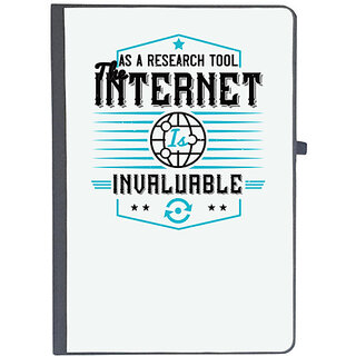                       UDNAG Ruled Notebook Diary 'Internet | As a research tool, the internet is invaluable 2', [A5 80Pages 80GSM]                                              