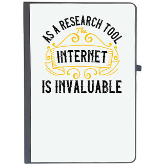                       UDNAG Ruled Notebook Diary 'Internet | As a research tool, the internet is invaluable', [A5 80Pages 80GSM]                                              