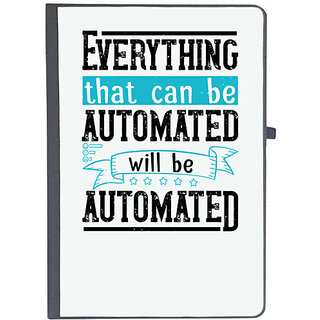                       UDNAG Ruled Notebook Diary 'Internet | Everything that can be automated will be automated', [A5 80Pages 80GSM]                                              