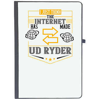                       UDNAG Ruled Notebook Diary 'Internet | I just think the Internet has made us ryder', [A5 80Pages 80GSM]                                              