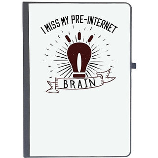                       UDNAG Ruled Notebook Diary 'Internet | i miss my preinternet brain', [A5 80Pages 80GSM]                                              