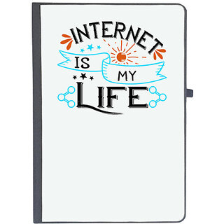                       UDNAG Ruled Notebook Diary 'Internet | internet is my life', [A5 80Pages 80GSM]                                              
