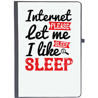                       UDNAG Ruled Notebook Diary 'Internet | internet please let me sleep.i like sleep', [A5 80Pages 80GSM]                                              