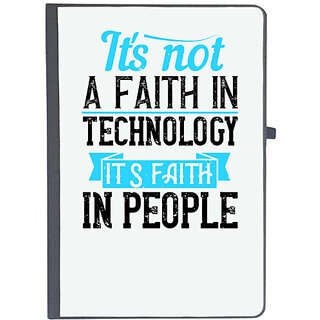                       UDNAG Ruled Notebook Diary 'Internet | It's not a faith in technology. It's faith in people', [A5 80Pages 80GSM]                                              