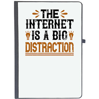                       UDNAG Ruled Notebook Diary 'Internet | The internet is a big distraction', [A5 80Pages 80GSM]                                              