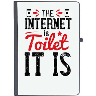                       UDNAG Ruled Notebook Diary 'Internet | The Internet is a toilet. It is', [A5 80Pages 80GSM]                                              