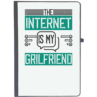                       UDNAG Ruled Notebook Diary 'Internet | The Internet is my grilfriend', [A5 80Pages 80GSM]                                              