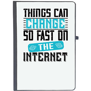                       UDNAG Ruled Notebook Diary 'Internet | Things can change so fast on the internet 2', [A5 80Pages 80GSM]                                              