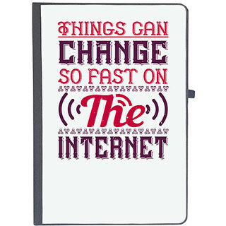                       UDNAG Ruled Notebook Diary 'Internet | Things can change so fast on the internet', [A5 80Pages 80GSM]                                              