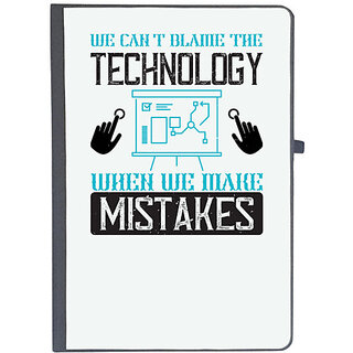                      UDNAG Ruled Notebook Diary 'Internet | We can't blame the technology when we make mistakes', [A5 80Pages 80GSM]                                              