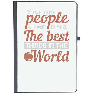                      UDNAG Ruled Notebook Diary 'Internet | We hire people who want to make the best things in the world', [A5 80Pages 80GSM]                                              