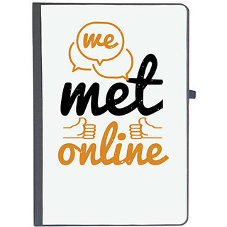                       UDNAG Ruled Notebook Diary 'Internet | we met online', [A5 80Pages 80GSM]                                              