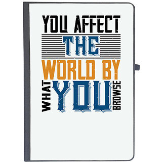                       UDNAG Ruled Notebook Diary 'Internet | You affect the world by what you browse', [A5 80Pages 80GSM]                                              