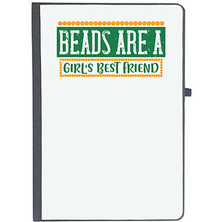                      UDNAG Ruled Notebook Diary 'Mardi Gras | Beads are a girl's best friend', [A5 80Pages 80GSM]                                              