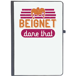                      UDNAG Ruled Notebook Diary 'Mardi Gras | Beignet, done that', [A5 80Pages 80GSM]                                              