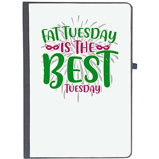                       UDNAG Ruled Notebook Diary 'Mardi Gras | Fat Tuesday is the best Tuesday', [A5 80Pages 80GSM]                                              