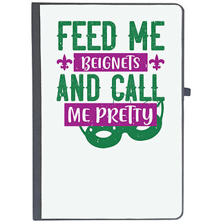                       UDNAG Ruled Notebook Diary 'Mardi Gras | feed me beignets and call me pretty', [A5 80Pages 80GSM]                                              