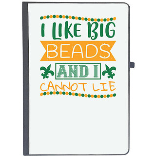                       UDNAG Ruled Notebook Diary 'Mardi Gras | I like big beads and I cannot lie', [A5 80Pages 80GSM]                                              