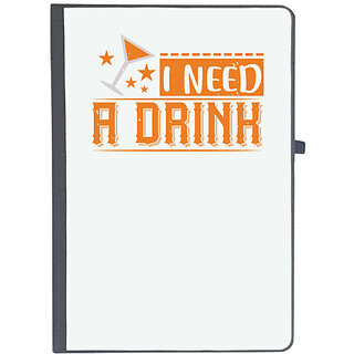                       UDNAG Ruled Notebook Diary 'Mardi Gras | i need a drink', [A5 80Pages 80GSM]                                              