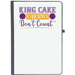                       UDNAG Ruled Notebook Diary 'Mardi Gras | King cake calories don't count', [A5 80Pages 80GSM]                                              