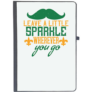                       UDNAG Ruled Notebook Diary 'Mardi Gras | Leave a little sparkle wherever you go', [A5 80Pages 80GSM]                                              