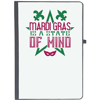                       UDNAG Ruled Notebook Diary 'Mardi Gras | Mardi Gras is a state of mind', [A5 80Pages 80GSM]                                              