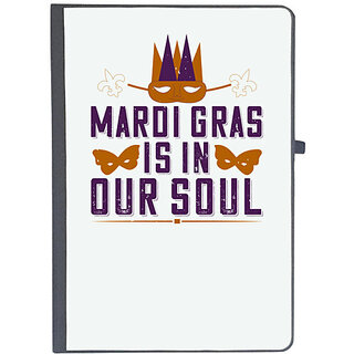                       UDNAG Ruled Notebook Diary 'Mardi Gras | Mardi Gras is in our soul', [A5 80Pages 80GSM]                                              
