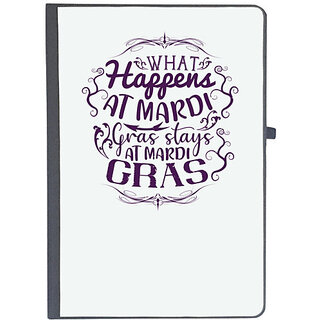                       UDNAG Ruled Notebook Diary 'Mardi Gras | What happens at Mardi Gras stays at Mardi Gras', [A5 80Pages 80GSM]                                              