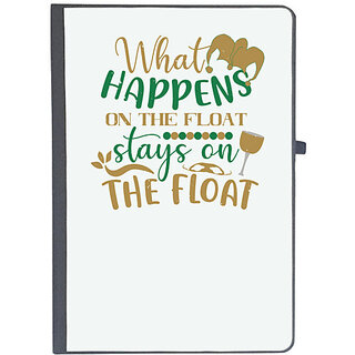                       UDNAG Ruled Notebook Diary 'Mardi Gras | What happens on the float, stays on the float', [A5 80Pages 80GSM]                                              