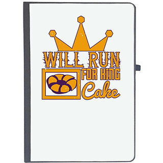                       UDNAG Ruled Notebook Diary 'Mardi Gras | Will run for king cake', [A5 80Pages 80GSM]                                              