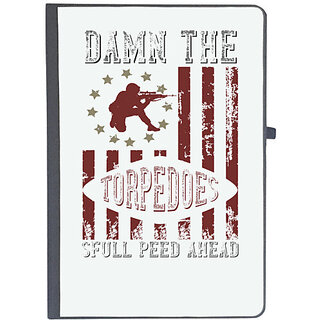                       UDNAG Ruled Notebook Diary 'Military | Damn the torpedoes, full speed ahead 2', [A5 80Pages 80GSM]                                              