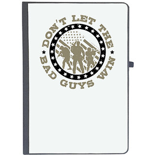                       UDNAG Ruled Notebook Diary 'Military | dont let the bad guys win', [A5 80Pages 80GSM]                                              