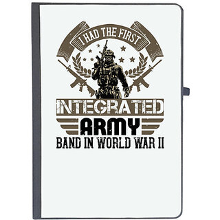                       UDNAG Ruled Notebook Diary 'Military | I had the first integrated Army band in World War II', [A5 80Pages 80GSM]                                              